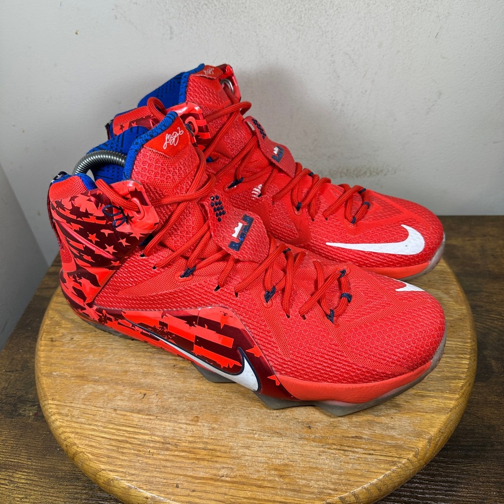 Nike LeBron 12 USA Independence Day Red White Blue 684593-616 Mens 11